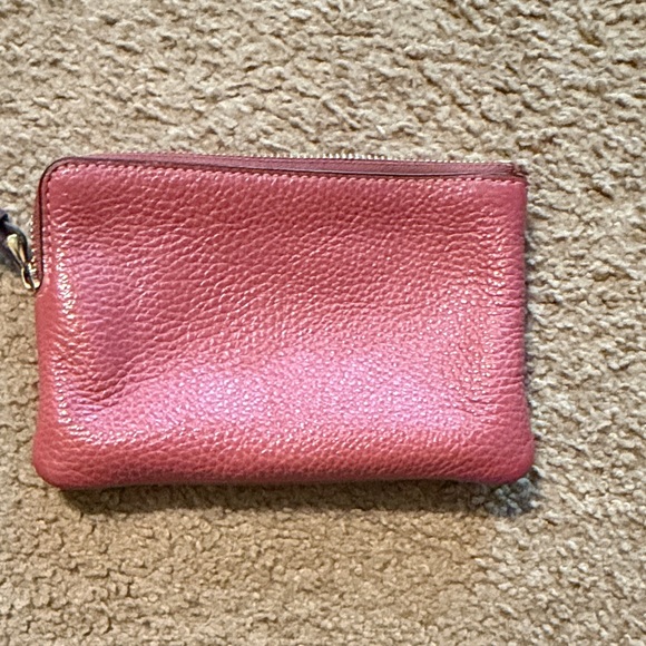 Coach Pink Leather Wristlet - Picture 4 of 7